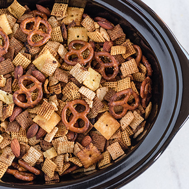 Slow Cooker Cereal Party Mix
